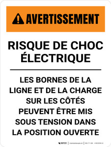 Avertissement: Zone D'Accès Restreint, Les Employés Autorisés Uniquement (Warning: Restricted Area Authorized Employees Only) French Landscape - Wall Sign