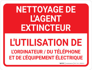 Nettoyage Agent Extincteur (Clean Agent Fire Extinguisher) Landscape French - Wall Sign