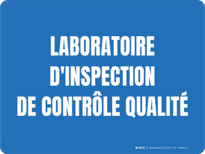 Inspection De Contrôle De Qualité En Laboratoire (Quality Control Inspection Lab) Landscape French - Wall Sign