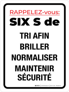 Six S's Portrait French - Wall Sign