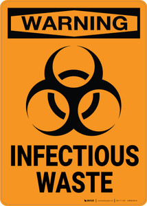 Warning: Biohazard Infectious Waste - Wall Sign