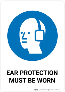 Safety First: Ear Protection Must Be Worn - Wall Sign
