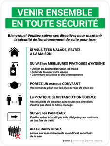 Venir Ensemble En Toute Sécurité V2 (Coming Together Safely V2) Portrait French - Wall Sign