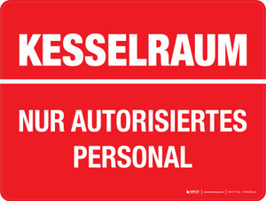 KESSELRAUM (Boiler Room) German - Wall Sign