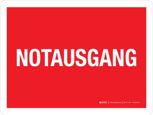 Notausgang (Fire Exit) German - Wall Sign