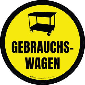 Gebrauchswagen (Utility Cart) Circular German - Floor Sign