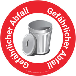 Gefährlicher Abfall (Hazardous Waste) Circular German - Floor Sign