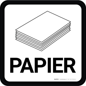 Papier (Paper) German - Floor Sign