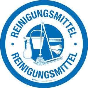 Reinigungsmittel (Cleaning Supplies) Circular German - Floor Sign