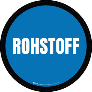 Rohstoff (Raw Material) Circular German - Floor Sign