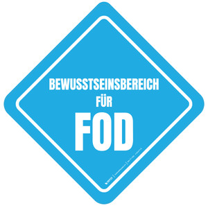 Bewusstseinsbereich FÜR FOD (FOD Awareness Area) Circular German - Floor Sign Bewusstseinsbereich FÜR FOD (FOD Awareness Area) Circular German - Floor Sign