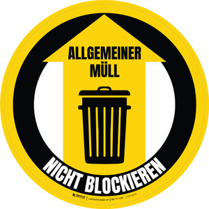 Allgemeiner MÜLL (General Trash) Circular German - Floor Sign