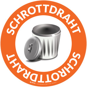 Schrottdraht (Scrap Wire) Circular German - Floor Sign