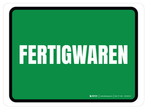 5S Fertigwaren (5S Finished Goods) Rectangular German - Floor Sign