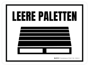 Leere Paletten (Empty Pallets) Rectangular German - Floor Sign