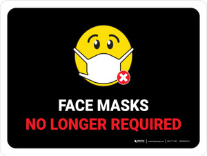 Face Mask No Longer Required Landscape - Wall Sign