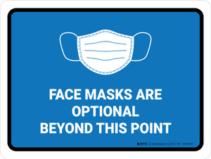 Face Mask Optional Beyond This Point Landscape - Wall Sign