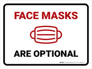 Face Masks Are Optional Landscape - Wall Sign