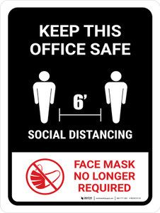 Keep This Office Safe Mask No Longer Portrait - Wall Sign
