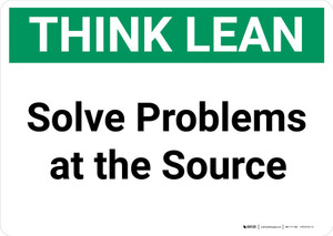 Think Lean: Solve Problems at the Source V2 Landscape - Wall Sign