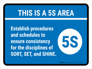 This Is A 5S Area Establish Procedures Landscape - Wall Sign