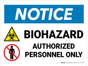 Notice: Biohazard Landscape - Wall Sign