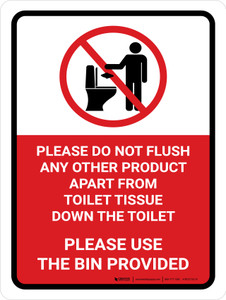 Please Do not flush Any Other Portrait - Wall Sign