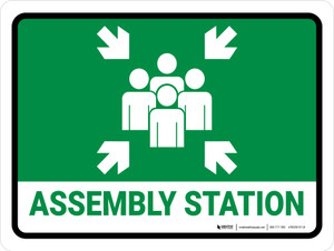 Assembly Station Green Landscape - Wall Sign