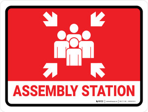 Assembly Station RED Landscape - Wall Sign
