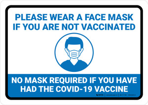 Please Wear A Face Mask Landscape - Wall Sign