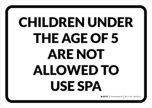 Children Under The Age of _ Must Be Accompanied by an Adult in Pool and Spa Landscape - Wall Sign