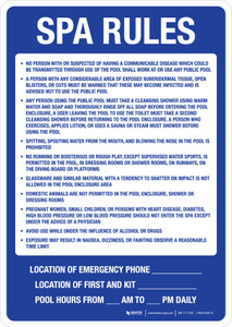 Minnesota Spa Rules Portrait - Wall Sign