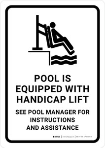 Pool and Spa Users Must Shower Before Entering Landscape - Wall Sign