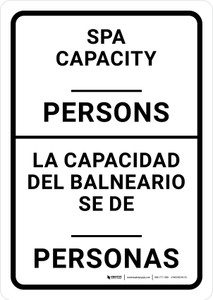 Spa Capacity _ Persons Landscape - Wall Sign