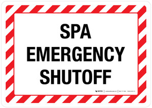 Spa Emergency Shutoff Landscape - Wall Sign