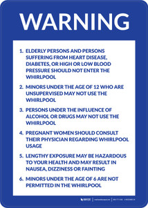 Wisconsin Whirlpool Warning Portrait - Wall Sign