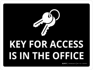 Key For Access Is In The Office Landscape - Wall Sign