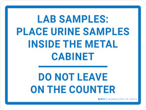 Lab Samples Place Urine Samples Inside Metal Cabinet Landscape - Wall Sign