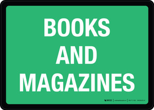 Books And Magazines Landscape - Wall Sign