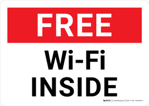 Free: Wi-Fi Inside Landscape - Wall Sign