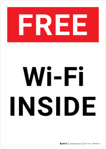 Free: Wi-Fi Inside Portrait - Wall Sign