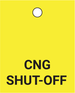 CNG Shut-Off - Valve Tag