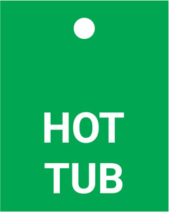 Hot Tub - Valve Tag
