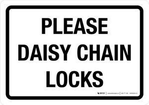 Please Daisy Chain Locks Landscape - Wall Sign