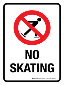 No Skating with Icon Portrait - Wall Sign