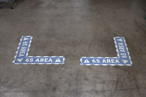 6S Area - Floor Sign Corner