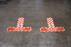 Lock Out For Safety - Floor Sign T's Lock Out For Safety - Floor Sign T's