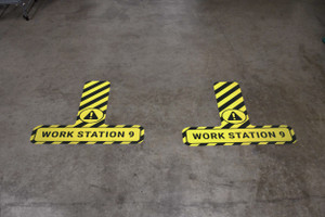 Work Station 9 - Floor Sign T's Work Station 9 - Floor Sign T's
