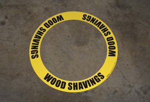 Wood Shavings - Circular Floor Sign Ring