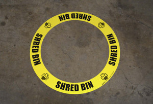 Shred Bin - Circular Floor Sign Ring